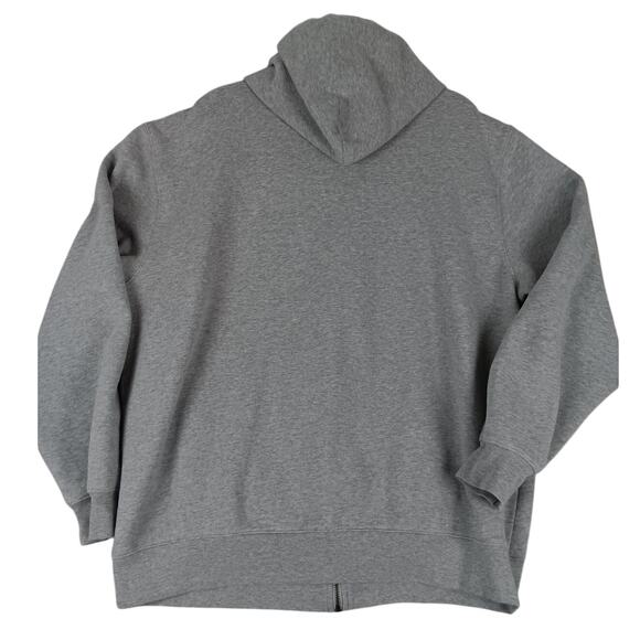 Tommy Hilfiger Hoodie Mens XL Gray Spell Out Zip Drawstring Street Casual Y2K - Picture 4 of 14